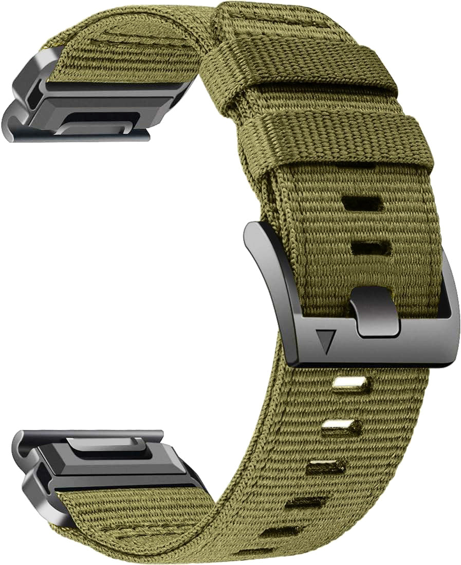 Zitel Band for Garmin Fenix 8 47mm, 7/7 Pro, 6/6 Pro, 5/5 Plus, Epix Pro/Gen 2 47mm, Forerunner 965/955/945/935, Rugged Nylon 22mm Sport Strap