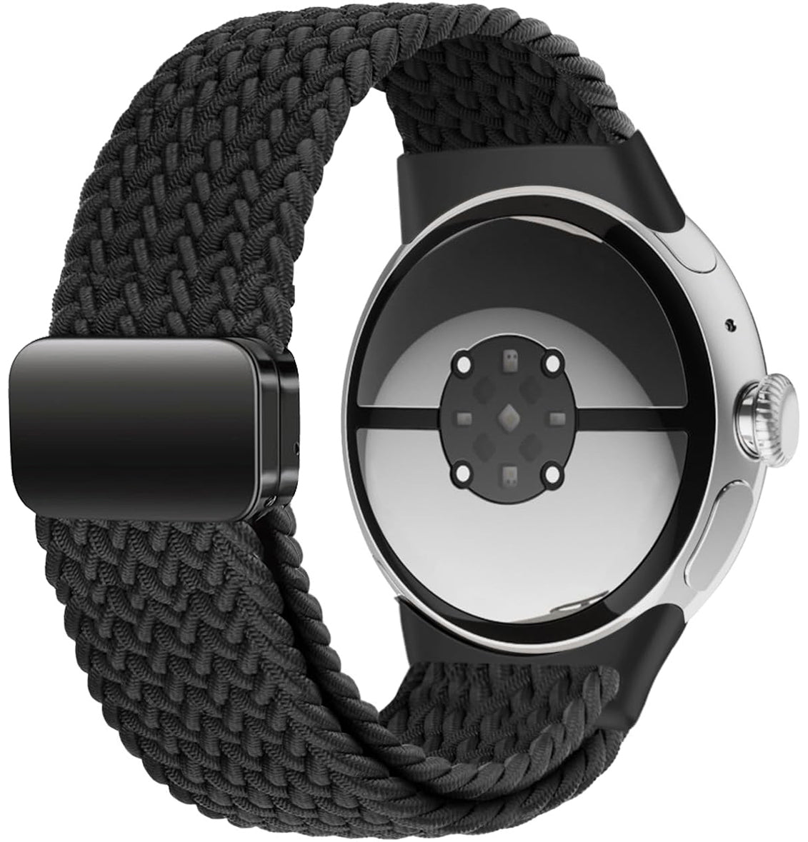 Zitel Band for Google Pixel Watch 4 45mm / Pixel Watch 3 45mm Nylon Sport Strap (Black)