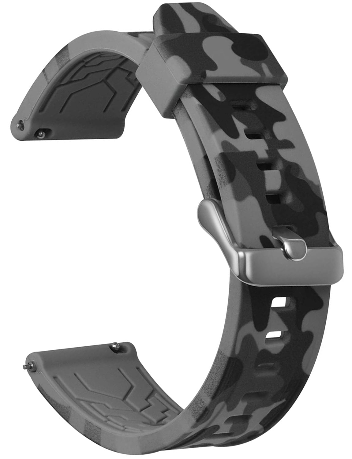 Zitel Band for Garmin Forerunner 265, 255, 245 Music, Vivoactive 4 45mm, Venu 245 mm, Venu 3  45mm, 22mm Wide Strap - Camo Gray