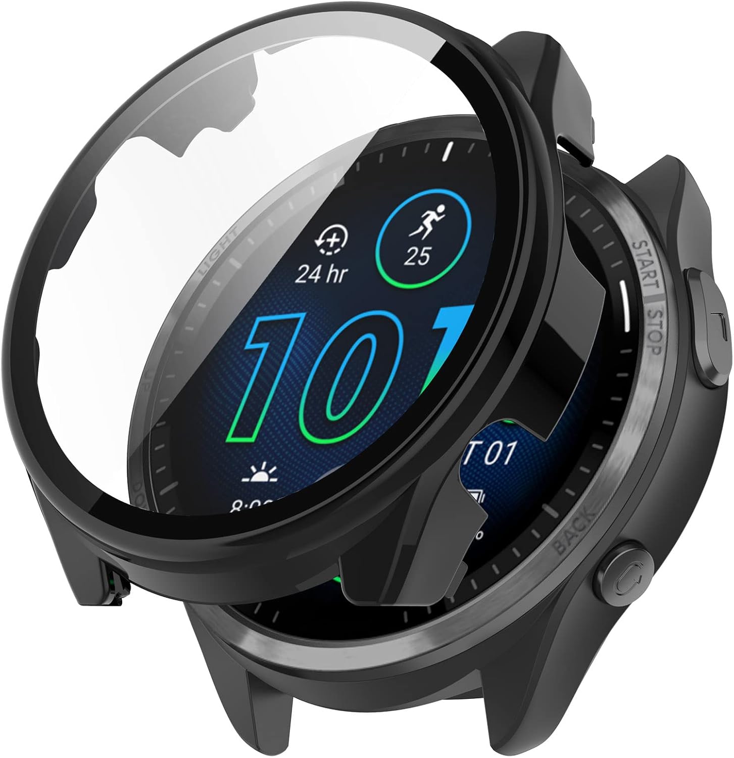 Zitel Hard PC Case for Garmin Forerunner 965 - Black