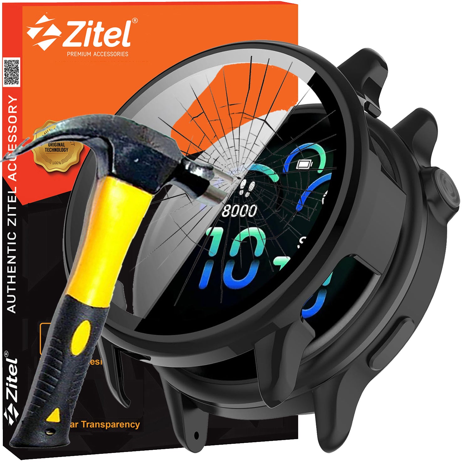 Zitel Hard PC Case for Garmin Vivoactive 6 - Black