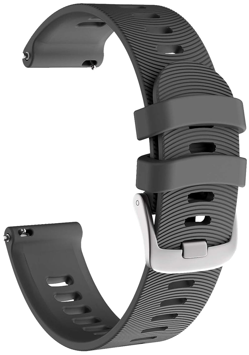 Zitel Bands for Garmin Forerunner 165/245/645, 55/158, Vivoactive 6/5/3/3S, Venu Sq/Sq 2, Venu 2 Plus, 20mm - Gray