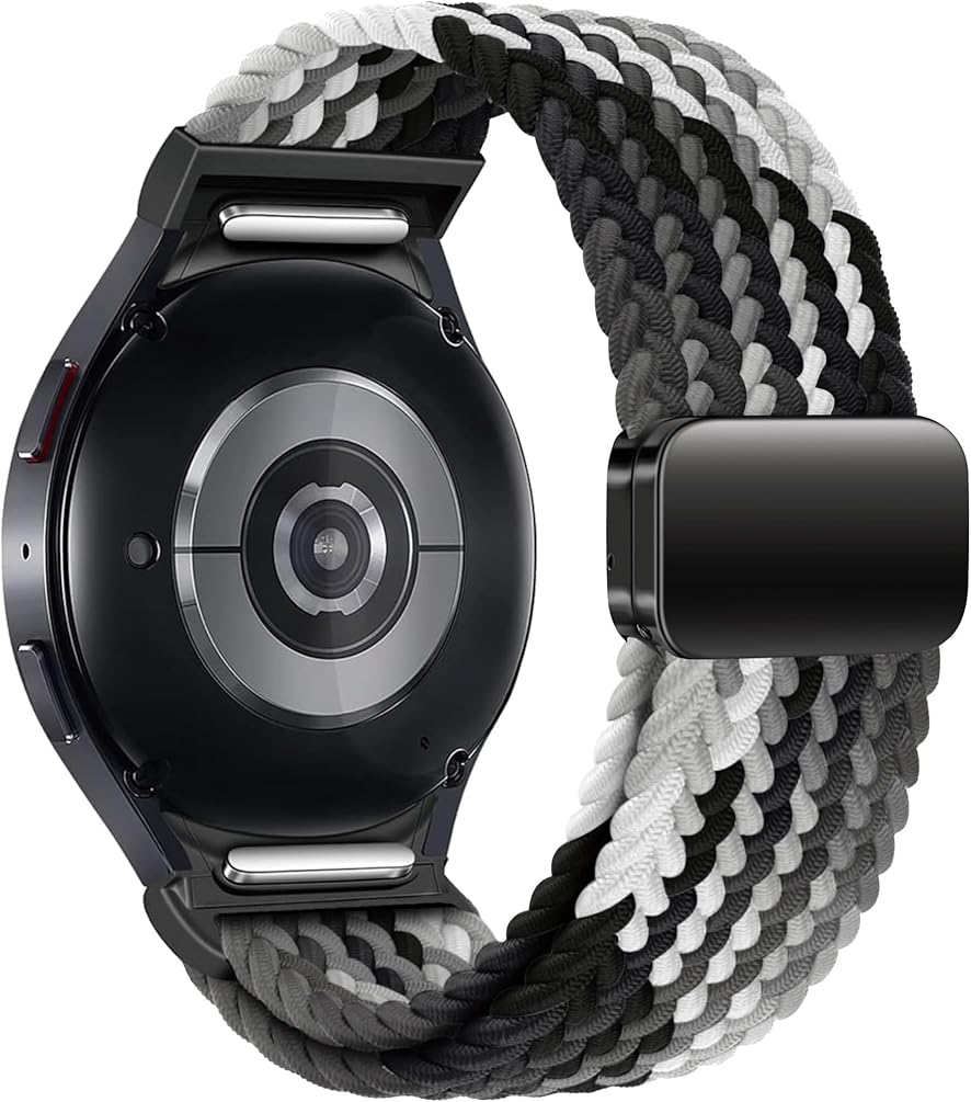 Zitel Band for Samsung Galaxy Watch 7 / 6 / 5 / 4, One Click No Gap Nylon Strap - Gray Sports