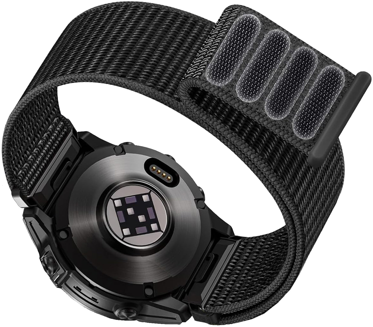 Zitel Band for Garmin Fenix 8 47mm, 7/7 Pro, 6/6 Pro, 5/5 Plus, Epix Pro Gen 2 47mm, MARQ Gen 2, Forerunner 965/955, Nylon 22mm Sport Strap - Black