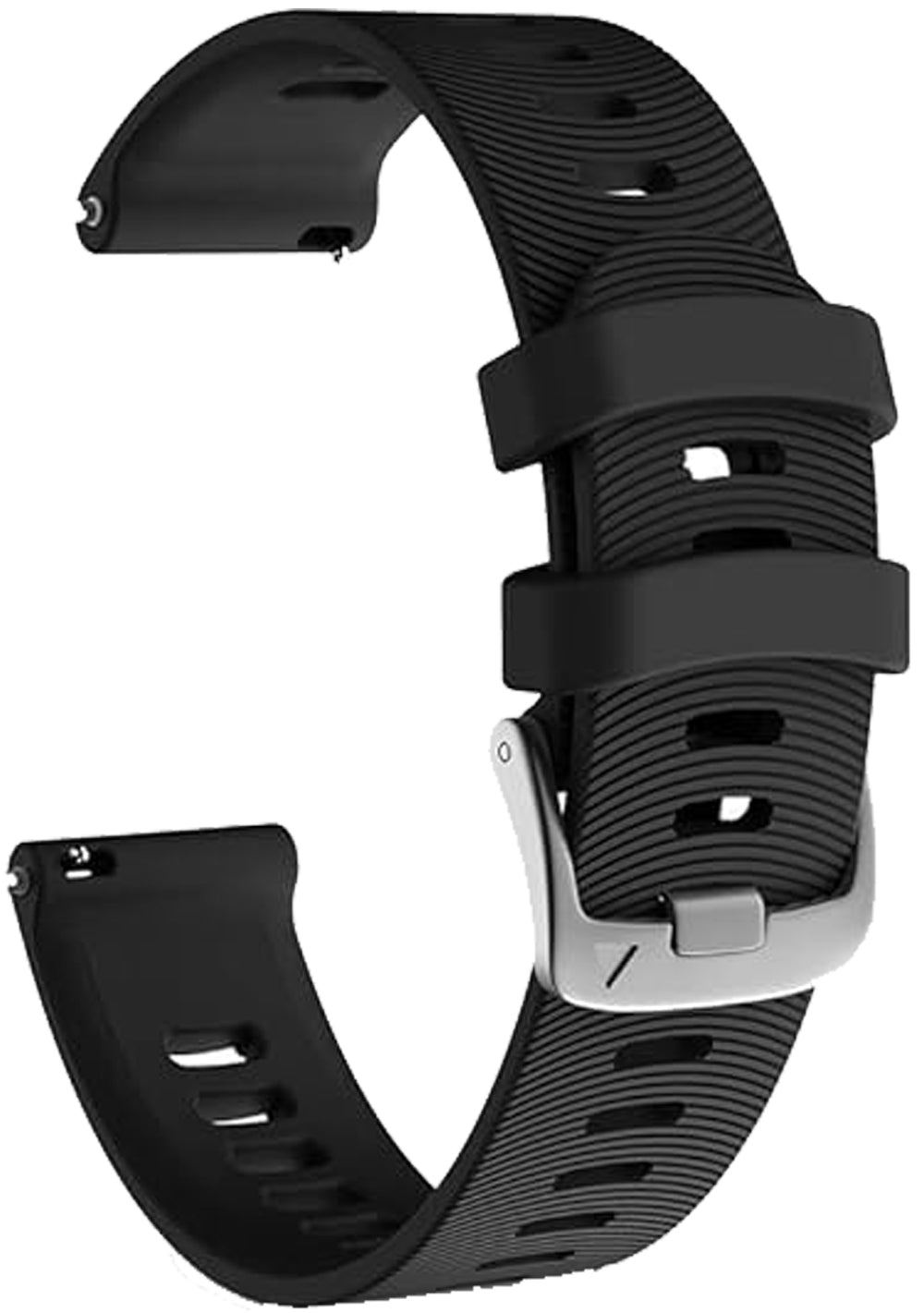 Zitel Bands for Garmin Forerunner 70/170/165/245/645, 55/158, Vivoactive 6/5/3/3S, Venu Sq/Sq 2, Venu 2 Plus, 20mm - Black