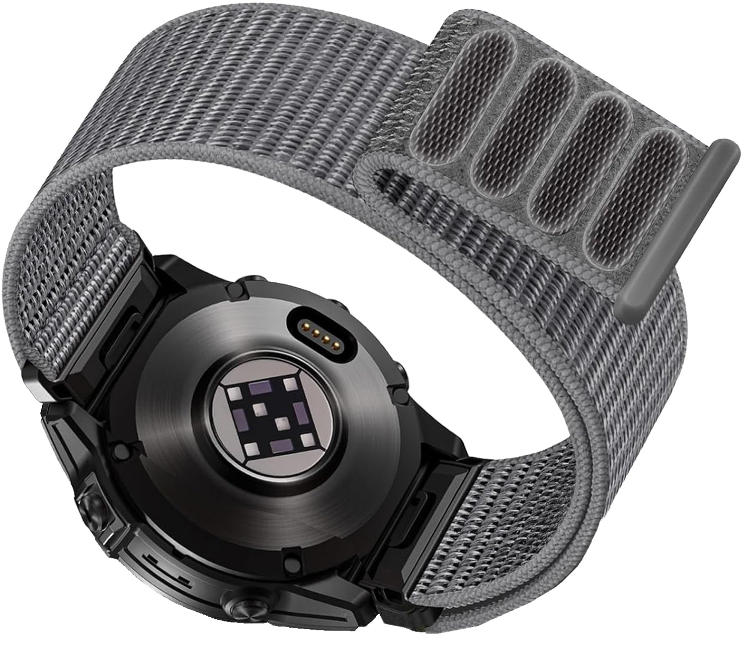 Zitel Band for Garmin Fenix 8 47mm, 7/7 Pro, 6/6 Pro, 5/5 Plus, Epix Pro Gen 2 47mm, MARQ Gen 2, Forerunner 965/955, Nylon 22mm Sport Strap - Gray
