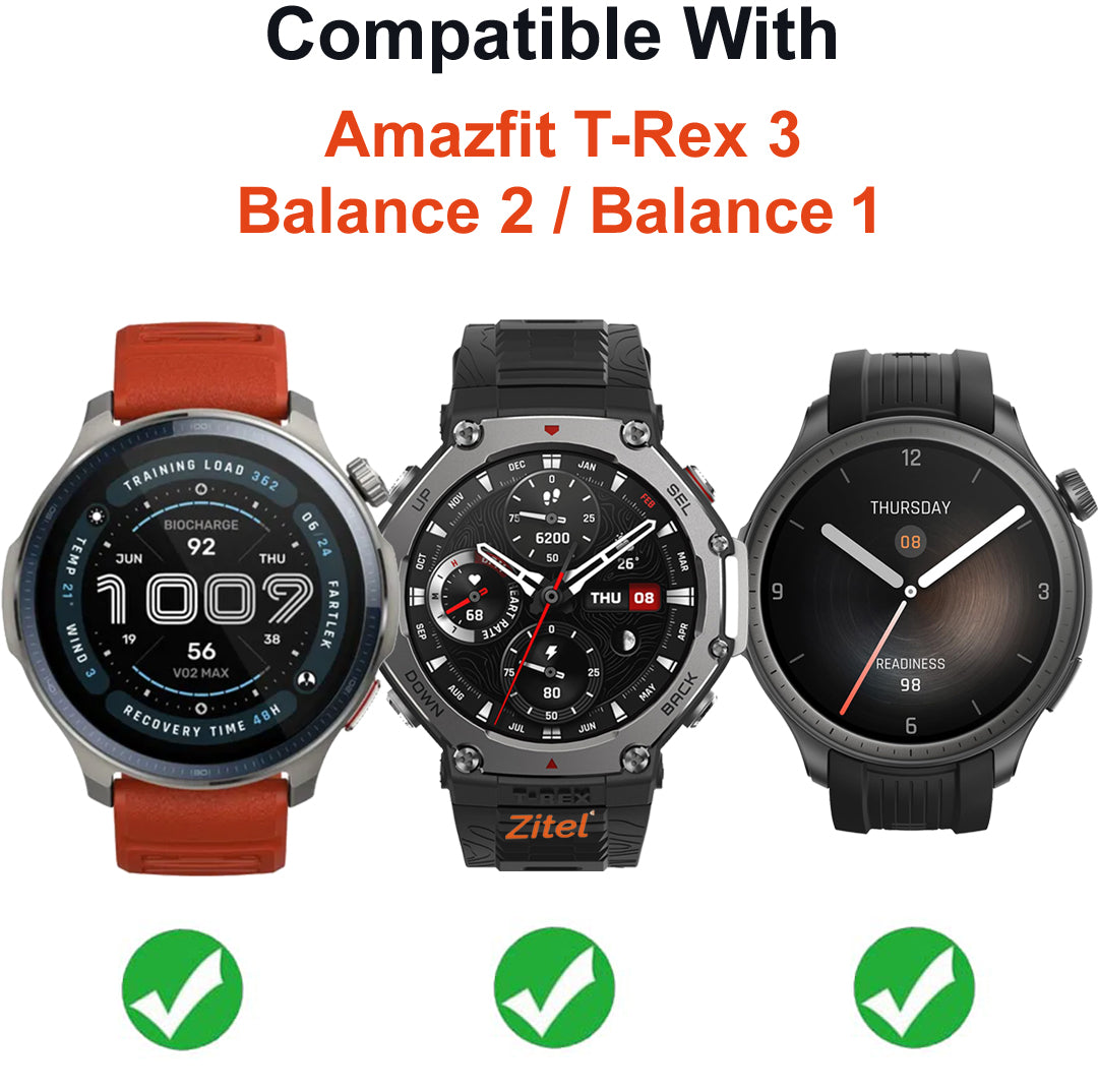 Zitel Charger for Amazfit T-Rex 3, Balance 2/1 Smart Watch Charging Cable