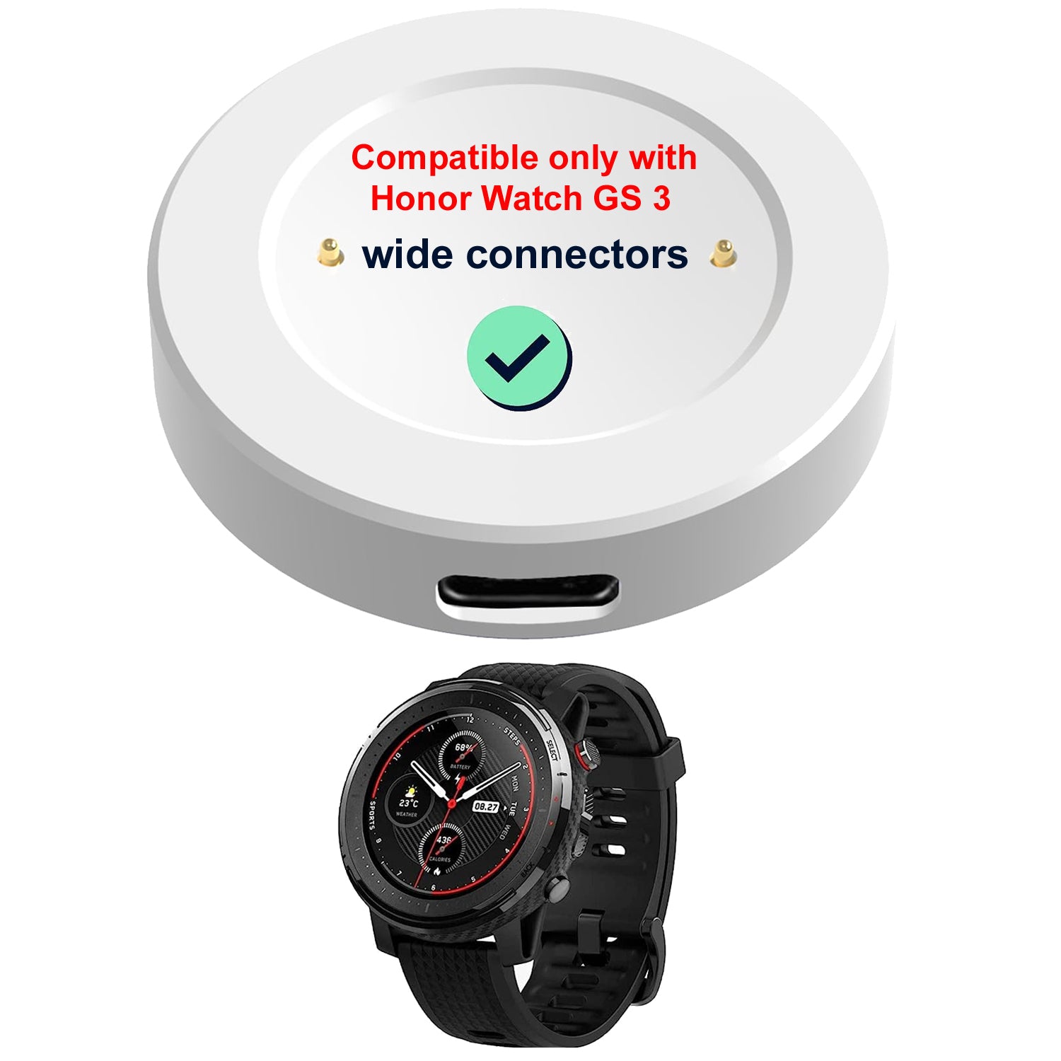 Zitel Charging Cable for Honor Watch GS 3 - White