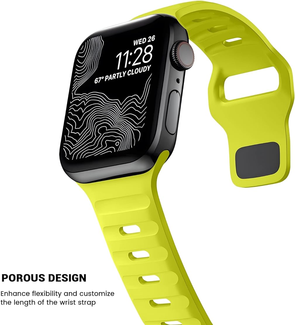 Zitel Band for Apple Watch Straps 49mm 46mm 45mm 44mm - Fluorescent Green
