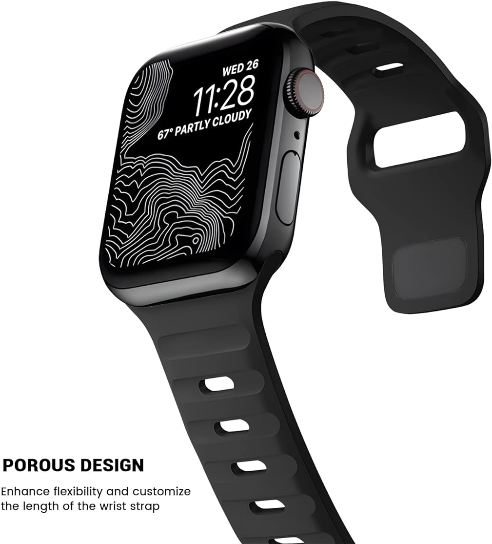 Zitel Band for Apple Watch Straps 49mm 46mm 45mm 44mm - Black