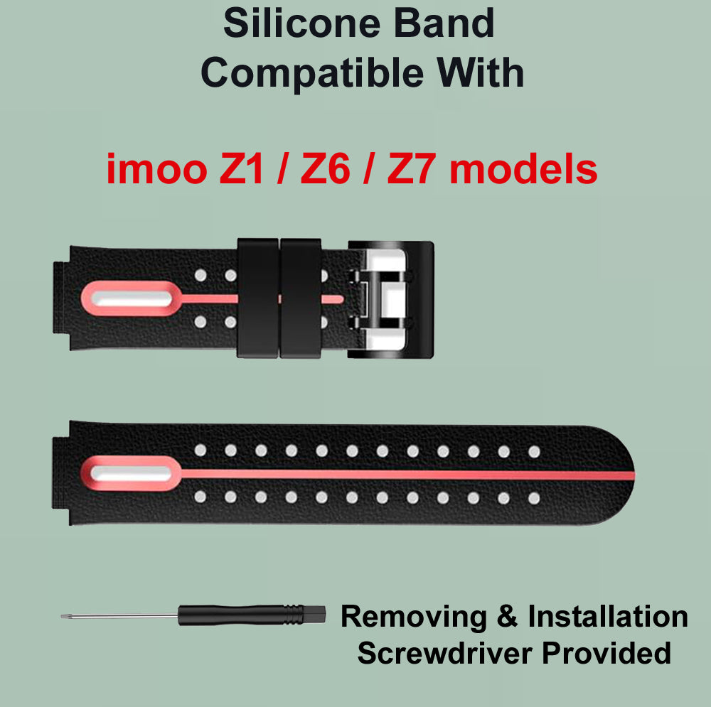 Zitel Band for imoo Watch Phone Z1 / Z6 / Z7 Silicone Strap - Pink