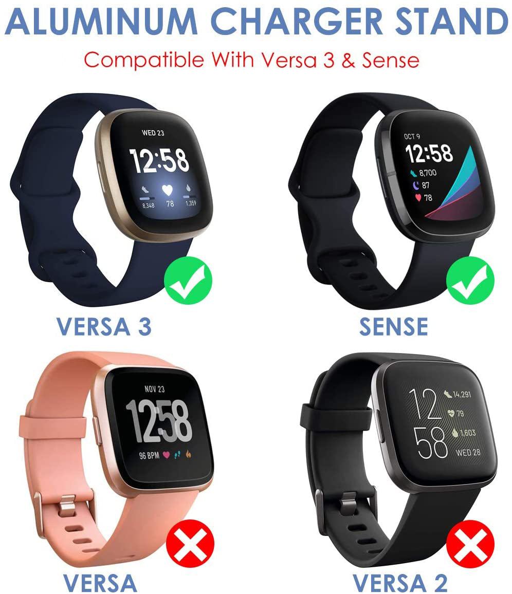 Zitel Charging Stand for Fitbit Versa 3 / Versa 4 / Sense / Sense 2