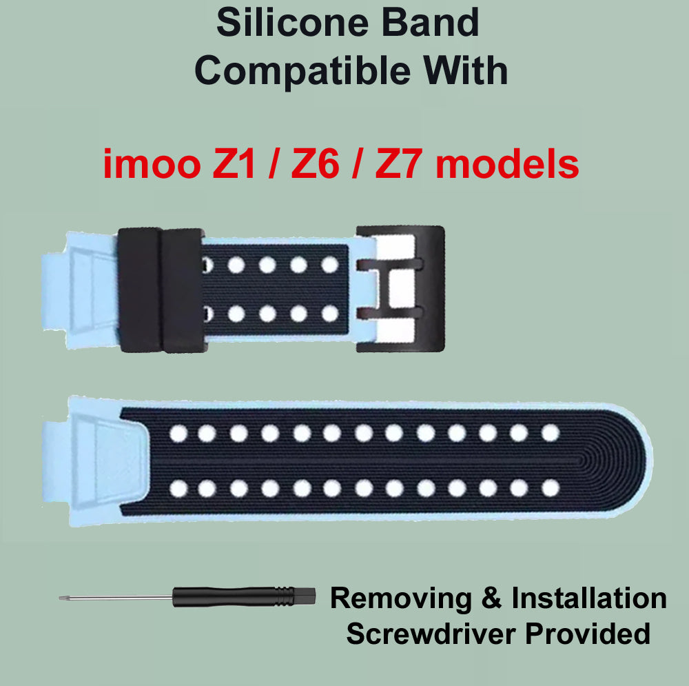Zitel Band for imoo Watch Phone Z1 / Z6 / Z7 Silicone Strap - Sky Blue