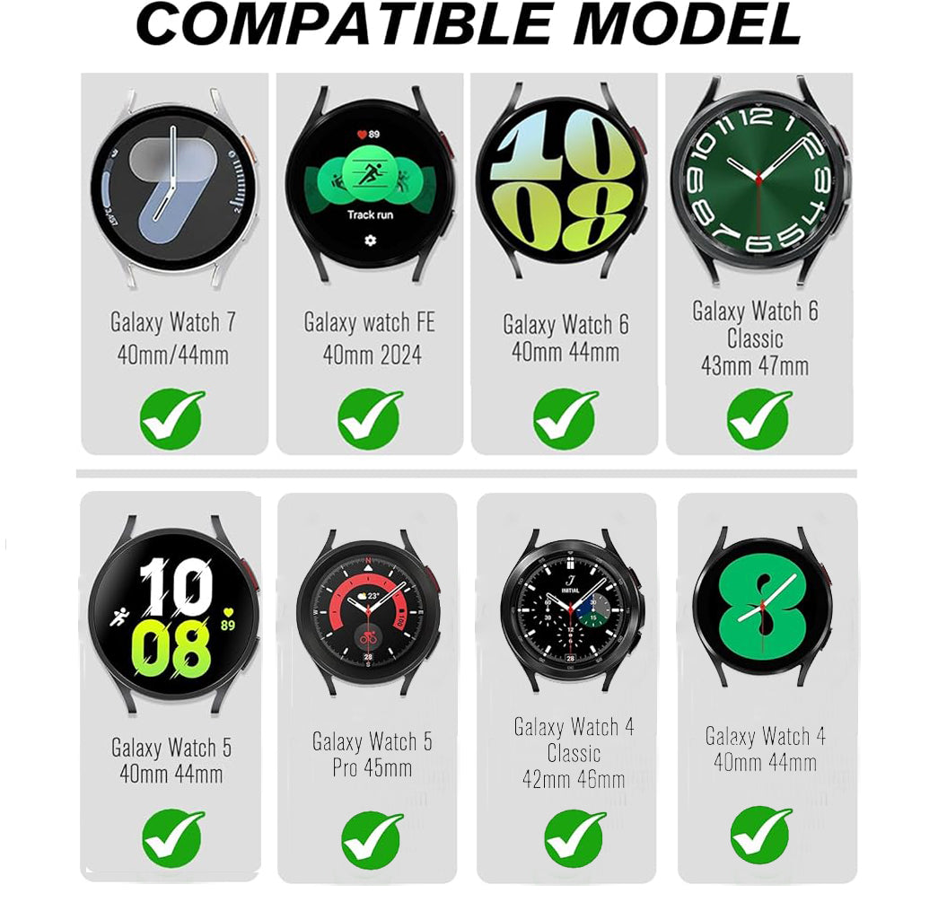 Zitel Band for Samsung Galaxy Watch 7 / 6 / 5 / 4, One Click No Gap Nylon Strap - Rainbow