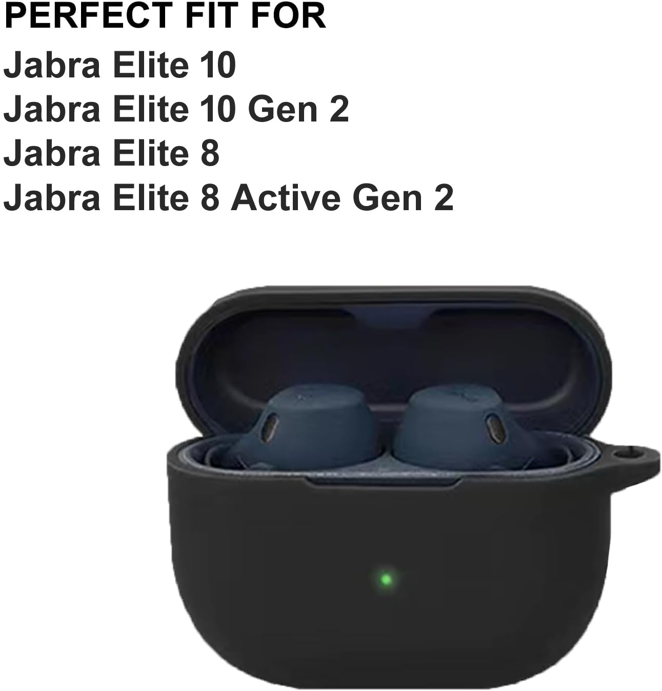 Zitel Case for Jabra Elite 10 / Elite 10 Gen 2, Elite 8 Active / Elite 8 Active Gen 2 Cover - Black