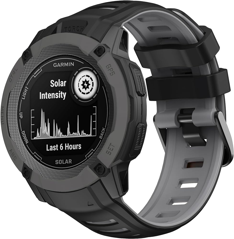 Zitel 26mm Band for Garmin Instinct 2X Solar Tactical GPS Smartwatch Silicone Sport Strap