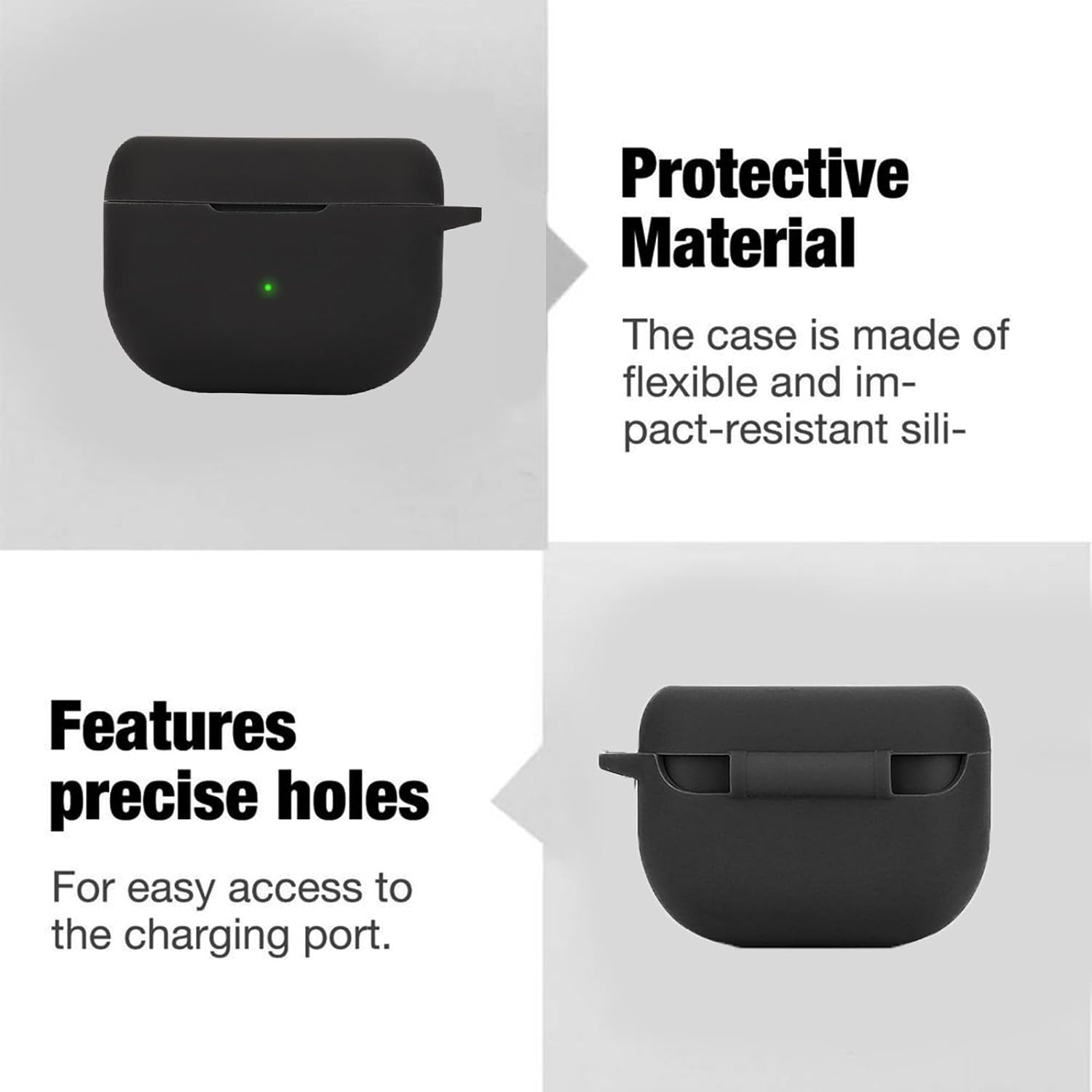 Zitel Case for Jabra Elite 10 / Elite 10 Gen 2, Elite 8 Active / Elite 8 Active Gen 2 Cover - Black