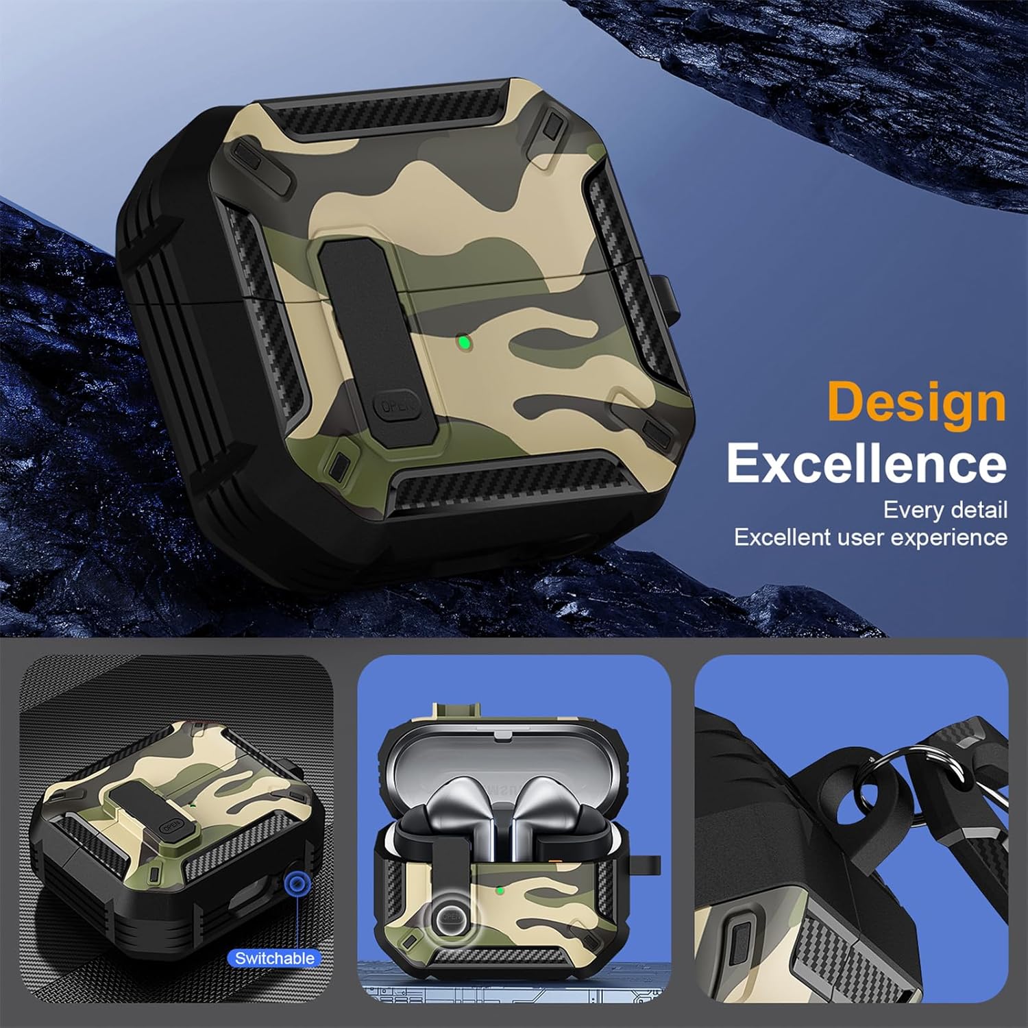 Zitel Case for Samsung Galaxy Buds 3 Pro & Samsung Galaxy Buds 3