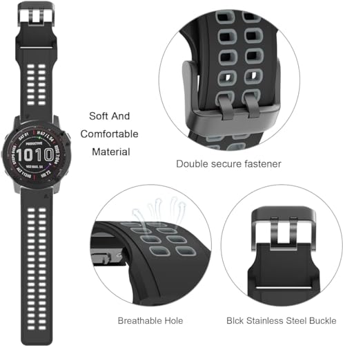 Zitel Band for Fenix 8 51mm, 7X/7X Pro, 6X/6X Pro, 5X/5X Plus, 3/3 HR, Descent MK1, Enduro, Sport Strap 26mm