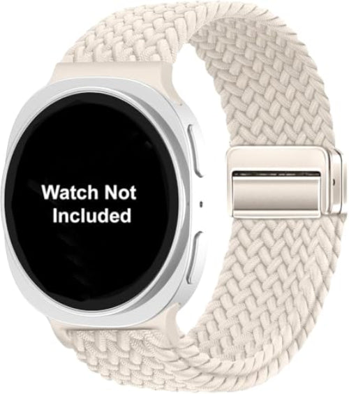 Zitel Band for Samsung Galaxy Watch 8 / Watch 8 Classic Stretchy Nylon Sport Strap (Starlight)