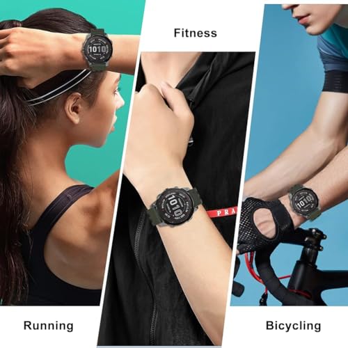 Zitel Band for Garmin Fenix 8 AMOLED 47mm, Fenix E/7/7 Pro, 6/6 Pro, Forerunner 970/965/955, QuickFit 22mm wide Silicone Sport Strap