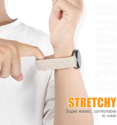 Zitel Band for Samsung Galaxy Watch 8 / Watch 8 Classic Stretchy Nylon Sport Strap (Starlight)