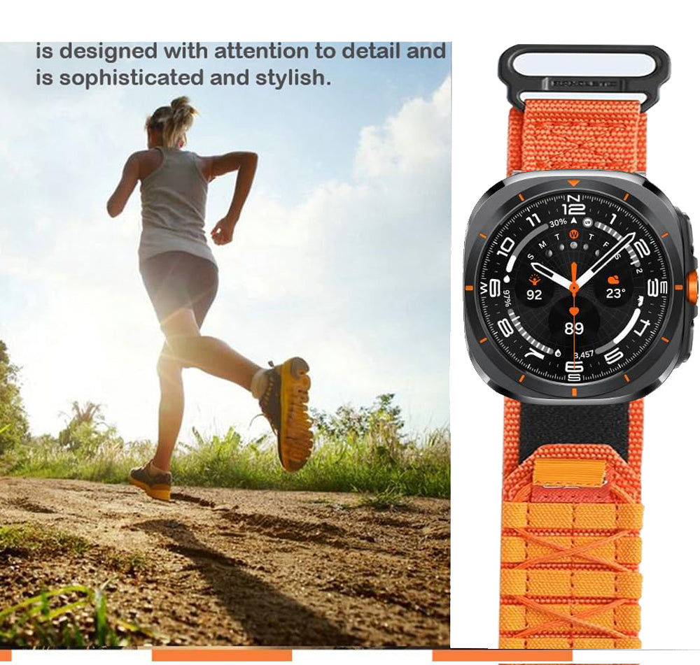 Zitel Band for Samsung Galaxy Watch Ultra 47mm 2025/2024 Rugged Nylon Ultra Wide Sports Strap