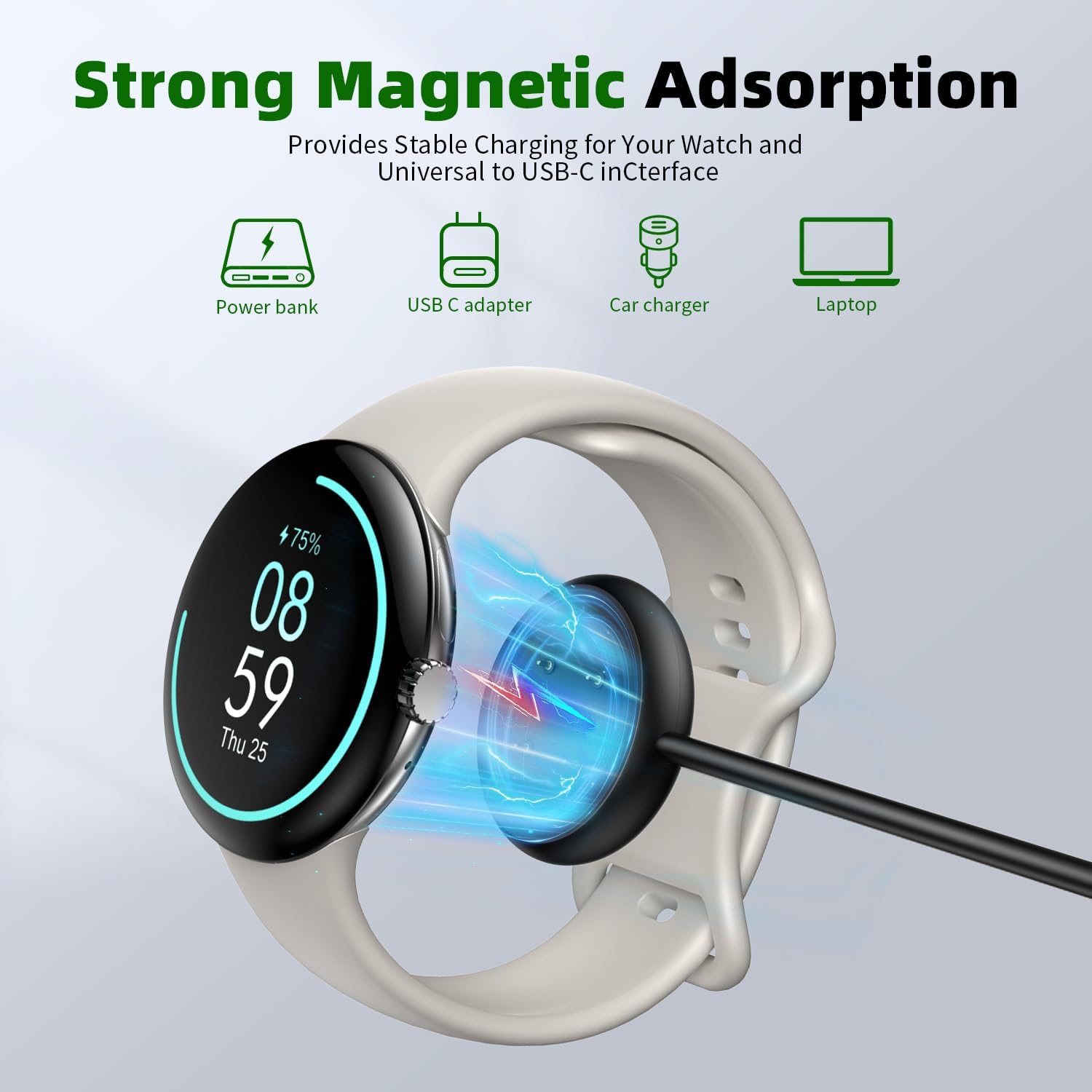 Zitel Charger for Google Pixel Watch 3/2 Charging Cable