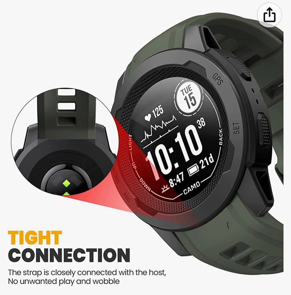 Zitel Band for Garmin Instinct 2s Strap 20mm Width (Not fit for Instinct 22mm) Army Green