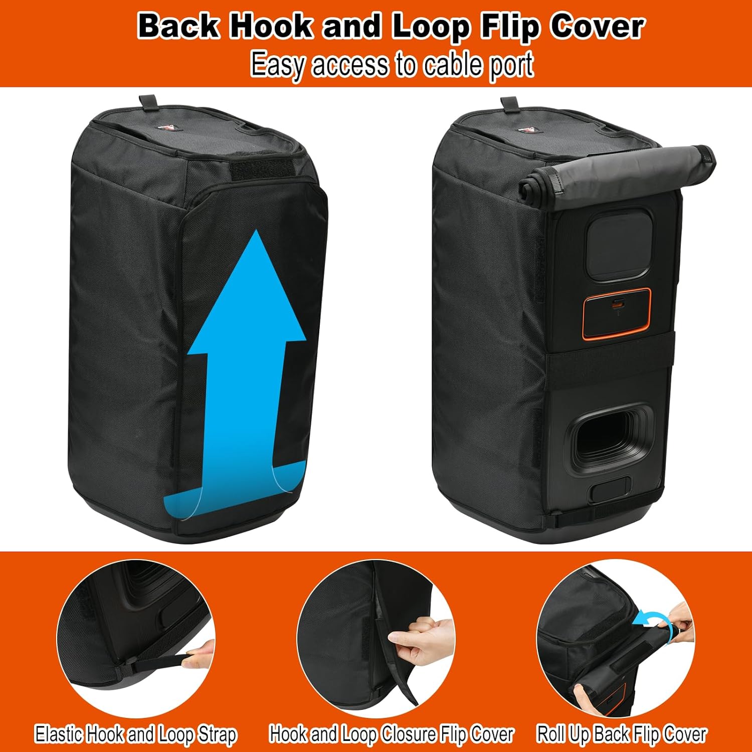 Zitel Cover for JBL Partybox 120 Portable Bluetooth Party Speaker - Black