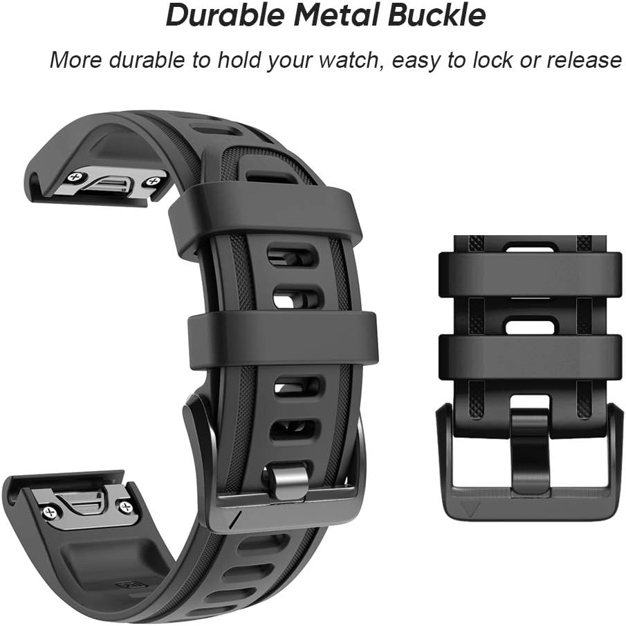 Zitel Band for Garmin Fenix 20mm Strap for Fenix 6S/6S Pro, Fenix 5S/5S Plus, Fenix 7S, D2 Delta S Smartwatch - Black