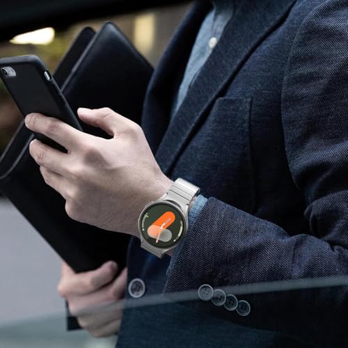 Zitel Band for Samsung Galaxy Watch 7 44mm / 40mm, Watch FE 40mm, Stainless Steel No Gap Strap - Silver