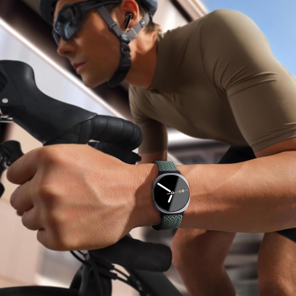 Zitel Band for Samsung Galaxy Watch 8 / Watch 8 Classic Stretchy Nylon Sport Strap (Army Green)