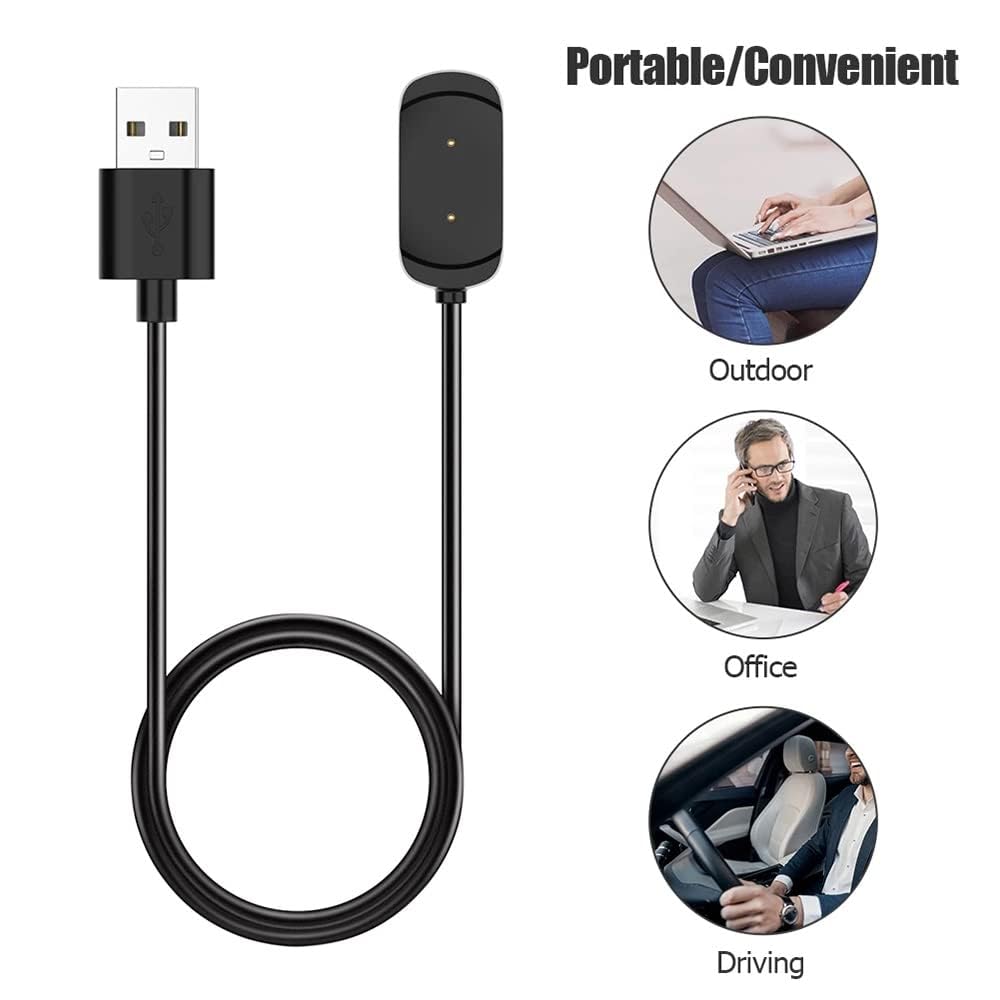 Zitel Charger for Amazfit GTS GTR T-Rex Smartwatch Fast Charging USB Cable - Black