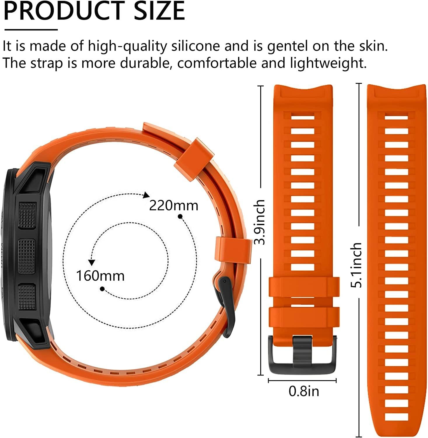 Zitel Band for Garmin Instinct 2 Solar / Instinct / Esports / Tide / Tactical GPS Straps - Apricot