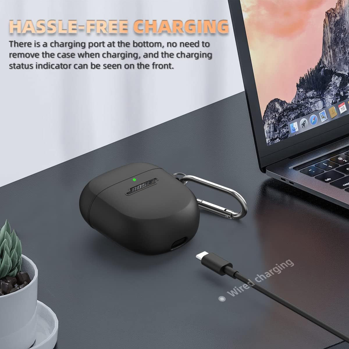 Zitel Case for Bose QuietComfort Ultra Earbuds 2023 - Black