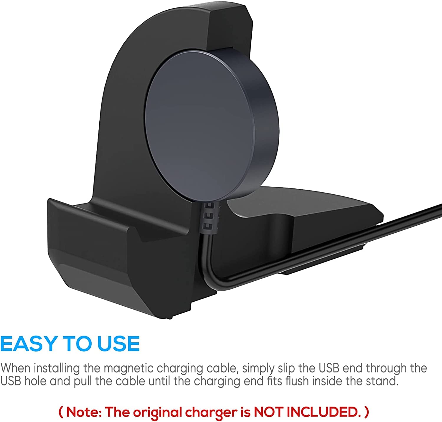 Zitel Charger Stand for Samsung Galaxy Watch 8/8 Classic, Ultra, Watch 7/6/5, Silicone Non-Slip Charging Dock