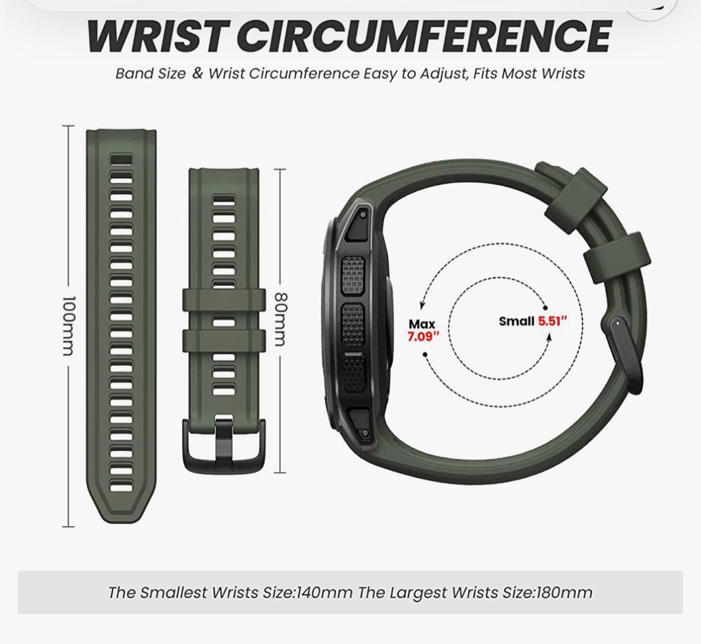 Zitel Band for Garmin Instinct 2s Strap 20mm Width (Not fit for Instinct 22mm) Army Green