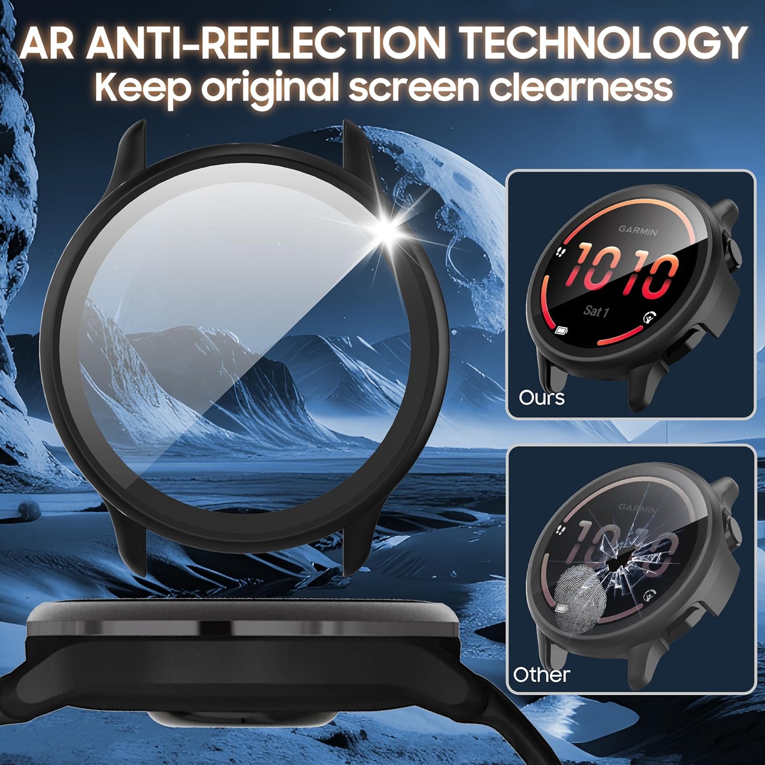 Zitel Hard PC Case for Garmin Vivoactive 6 - Black