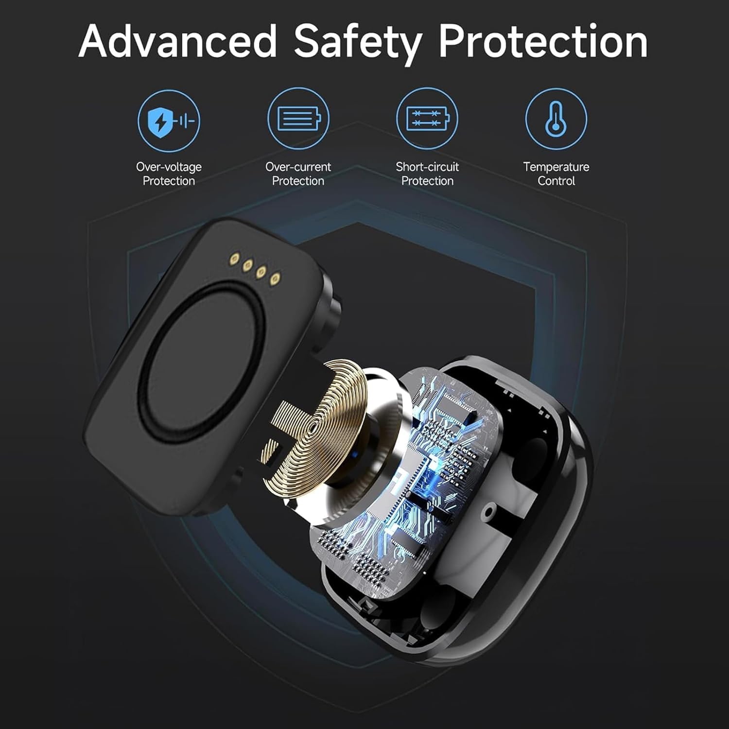 Zitel Charger for OnePlus Watch 3 / 2 / 2R Charging USB Cable - Black