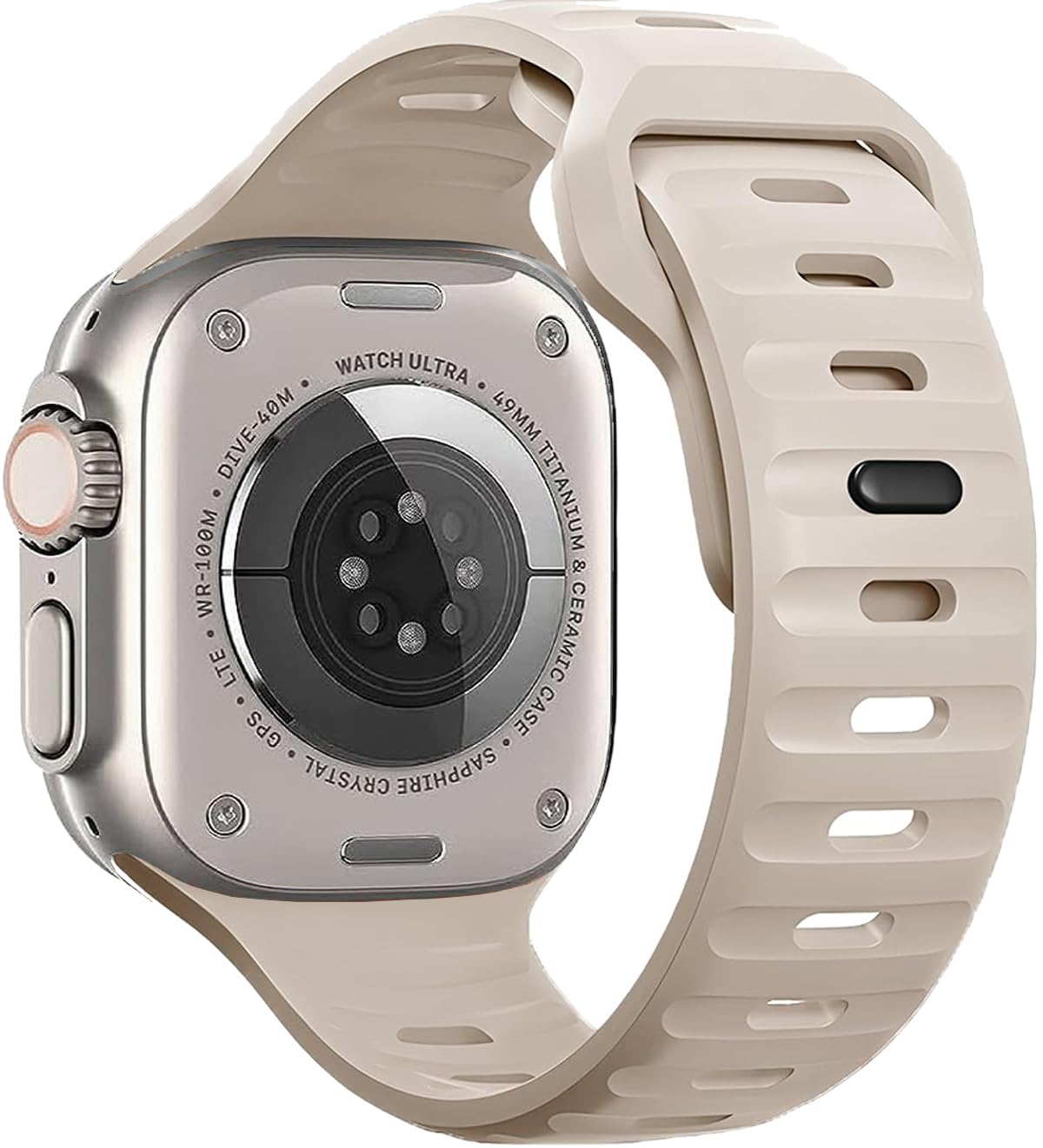 Zitel Band for Apple Watch Ultra 2 49mm / Ultra Wide Silicone Sport Straps - Starlight