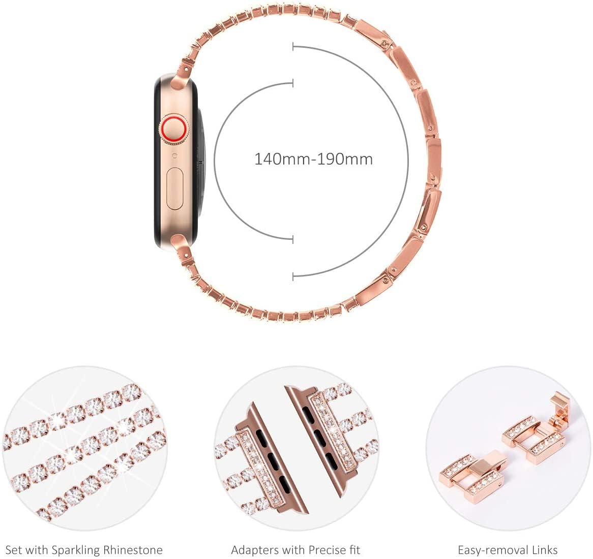 Zitel Band for Apple Watch Straps for Women Girls 40mm 41mm 42mm(Series 10)