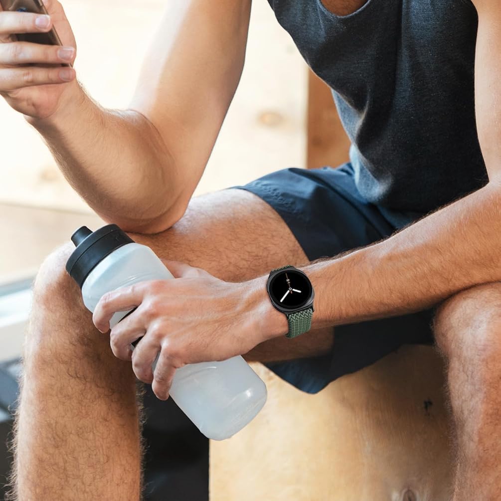 Zitel Band for Samsung Galaxy Watch 8 / Watch 8 Classic Stretchy Nylon Sport Strap (Army Green)