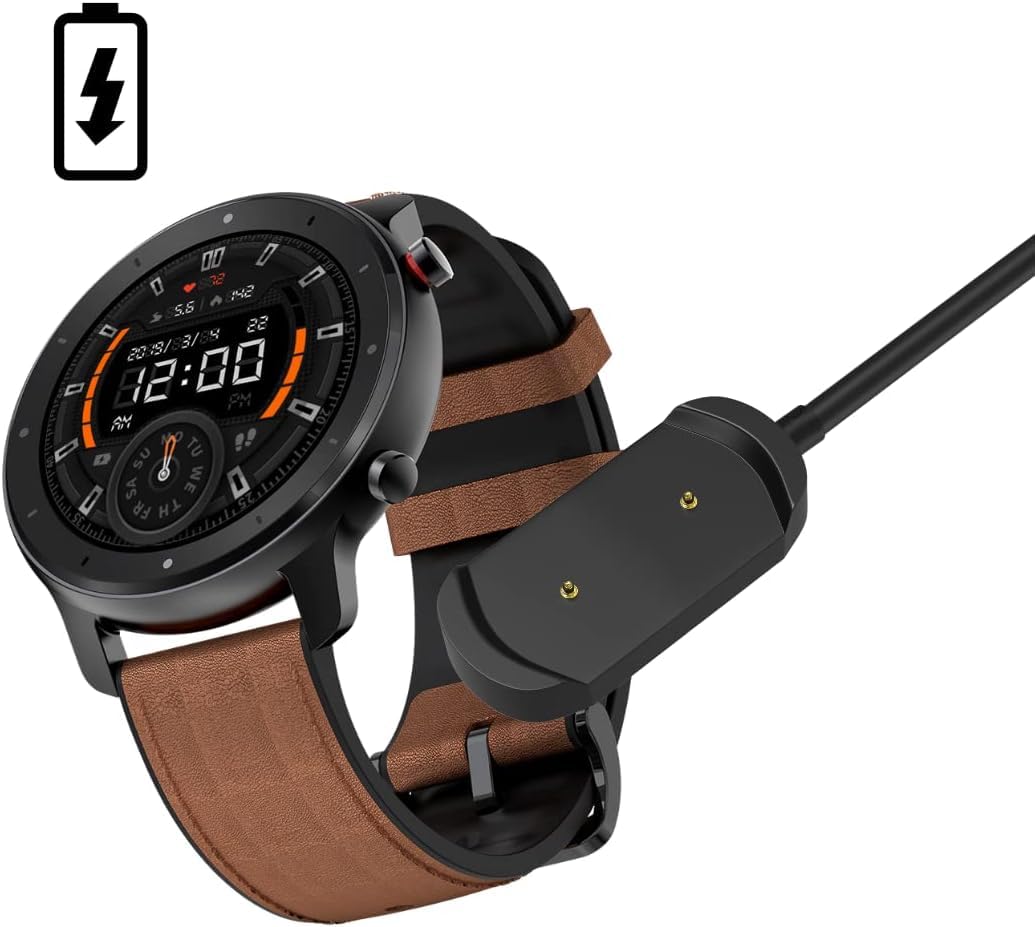 Zitel Charger for Amazfit GTS GTR T-Rex Smartwatch Fast Charging USB Cable - Black