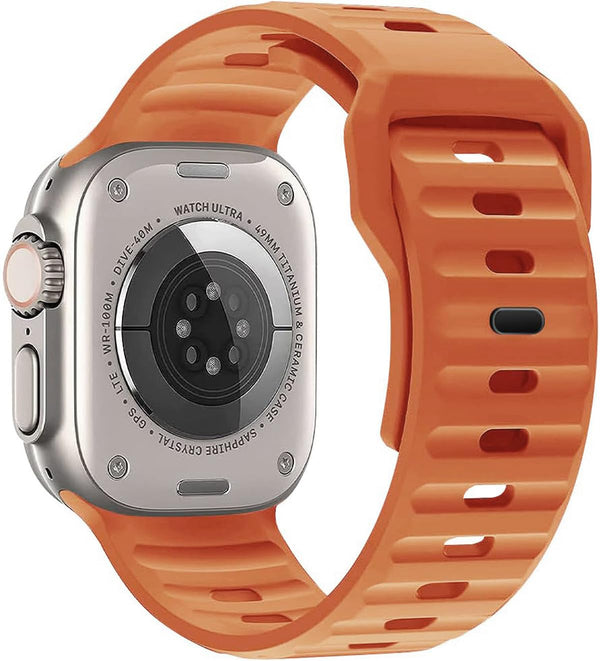 Zitel Band for Apple Watch Ultra 2 49mm / Ultra Wide Silicone Sport Straps - Orange