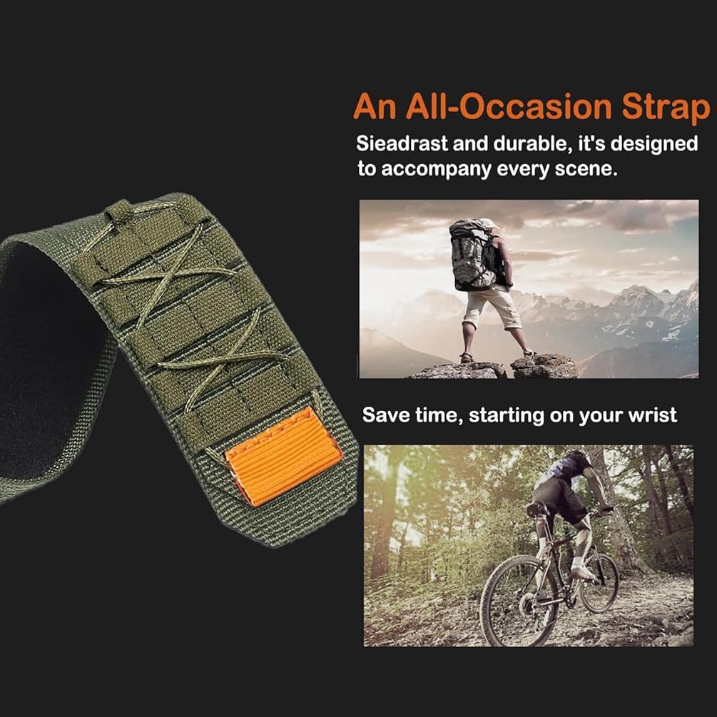 Zitel Band for Samsung Galaxy Watch 8 Classic 46mm (2025) Rugged Nylon Sports Strap (Army Green)