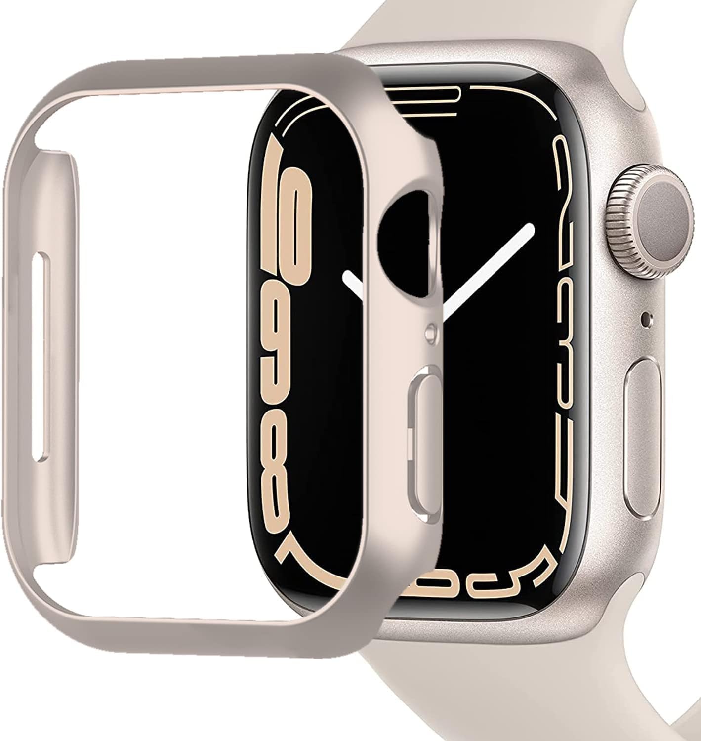 Zitel Case for Apple Watch 41mm Series 9/8/7 with Built-in Screen Protector - Starlight