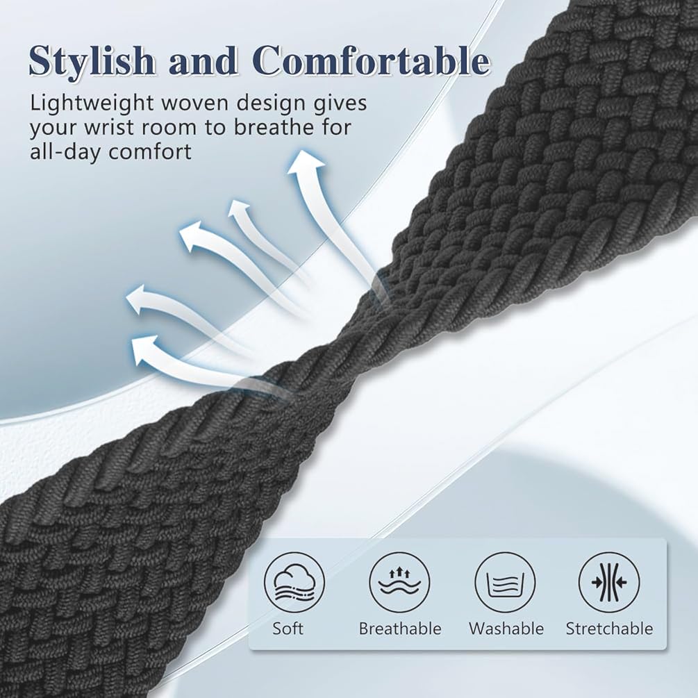 Zitel Band for Samsung Galaxy Watch 8 / Watch 8 Classic Stretchy Nylon Sport Strap (Denim)