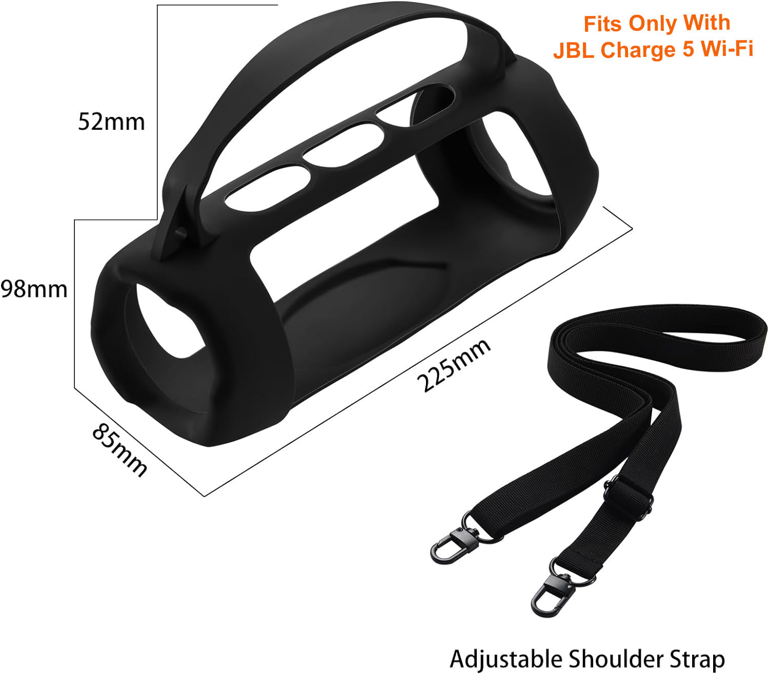 Zitel Case for JBL Charge 5 Wi-Fi Wireless Portable Bluetooth Speaker