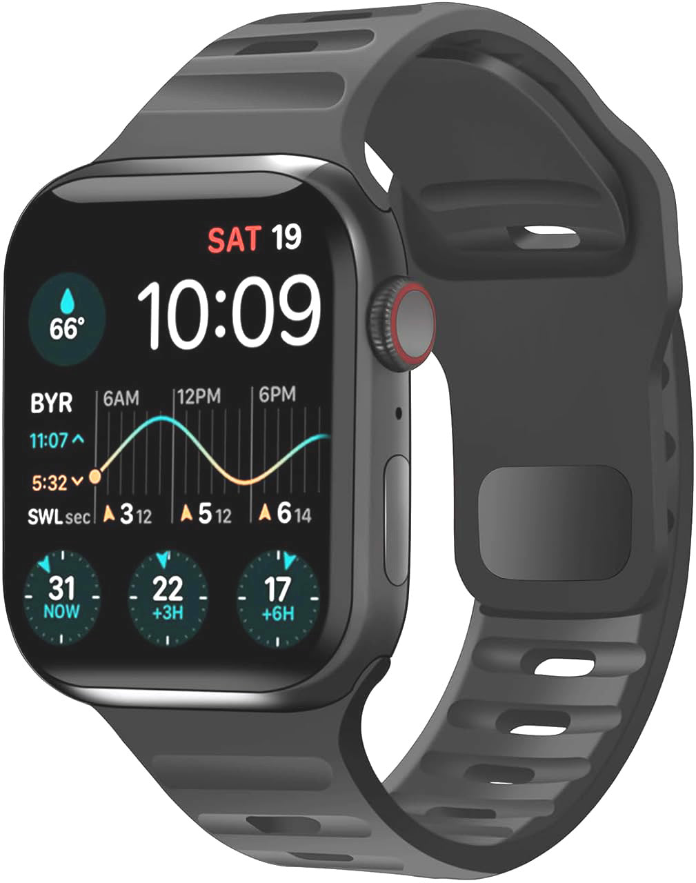 Zitel Band for Apple Watch Straps 49mm 46mm 45mm 44mm - Black